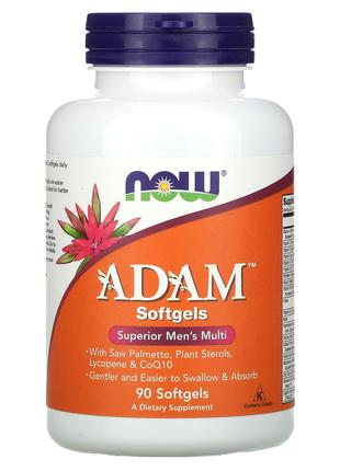 NOW Foods, ADAM, покращені мультивітаміни для чоловіків, 90 капсу