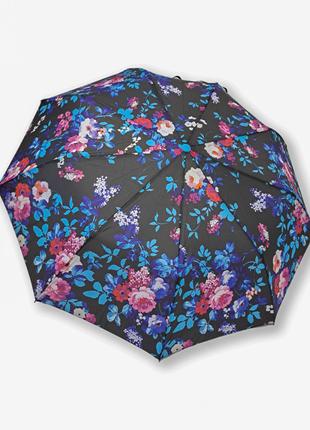 Жіноча парасолька напівавтомат "квіти" від фірми "SUSINO"