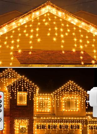 OBOVO Christmas Icicle Lights Outdoor