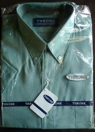 Рубашка мужская однотонная с коротким рукавом throne 5417мо