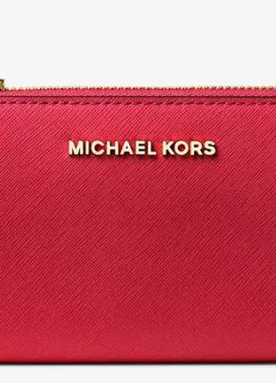 1, Красный сафьяновый кожаный кошелек Майкл Корс Michael Kors ...