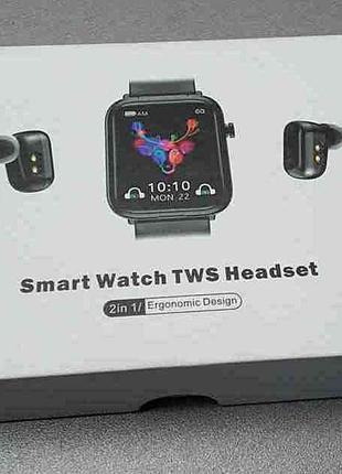 Смарт-часы браслет Б/У Смарт-часы X5 (X8) TWS Bluetooth-гарнит...