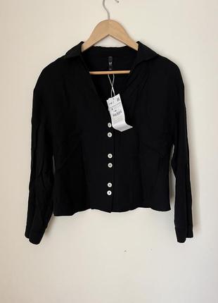 Новая черная рубашка женская блузка zara