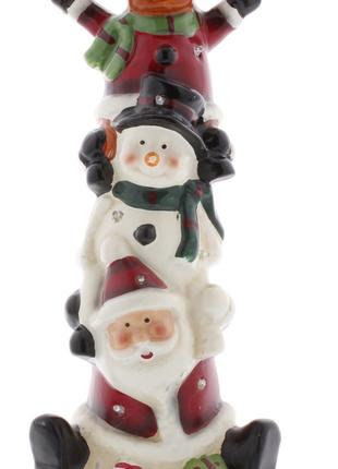 Декоративна новорічна статуетка Санта Клаус, Сніговик, Олень з...