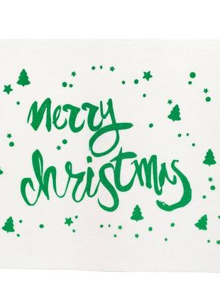 Новорічний декоративний килимок Merry Christmas, серветка з фе...
