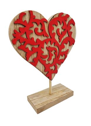 Декоративная деревянная фигура Сердце в стиле барокко Edeka, 1...