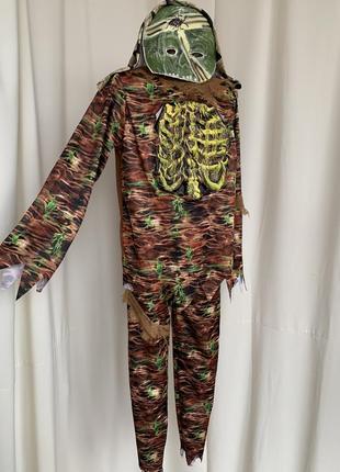 Зомби леший мумия костюм карнавальный с маской
