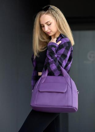 Жіноча спортивна сумка через плече sambag vogue bks - фіолетова