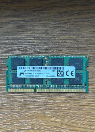 Пам'ять Micron 8Gb So-DIMM PC3-12800S DDR3-1600 1.35v/1.5v
(MT...