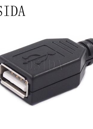 Коннектор розєм USB типу A розборной мама (female)
