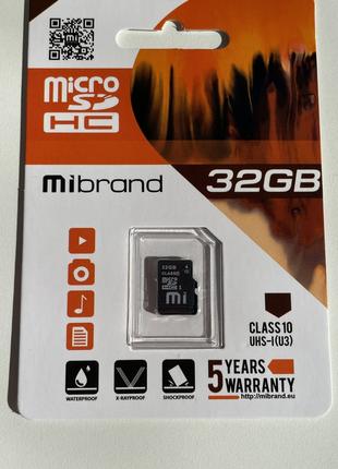 Карта пам'яті MicroSD "Mibrand" 32 ГБ
