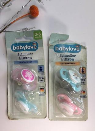 Силіконова соска-пустушка babylove (2 шт.) анатомічна від 0-6 міс