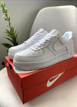 Nike air force 1 кросовки белие кожа