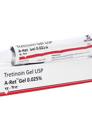 Третиноїн гель для проблемної шкіри A-ret gel 0,025%, 20г. Тер...