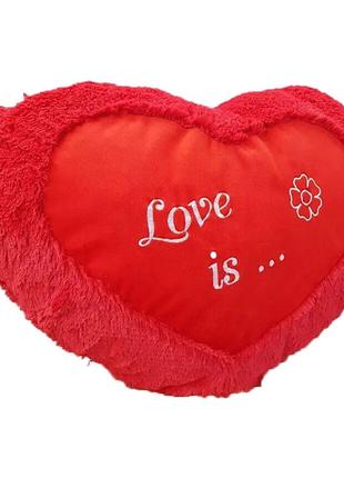 Подушка серце "Love is..."