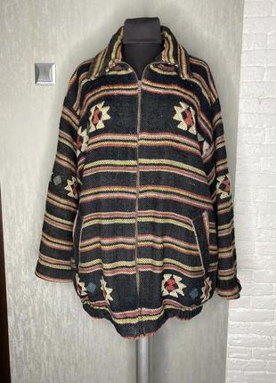 Оригинальная винтажная куртка в этно стиле шерстяная куртка бо...
