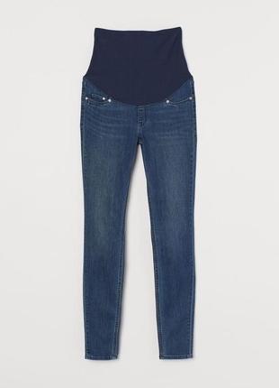 Базові темно-сині джинси скіні для вагітних h&m mama 14 л