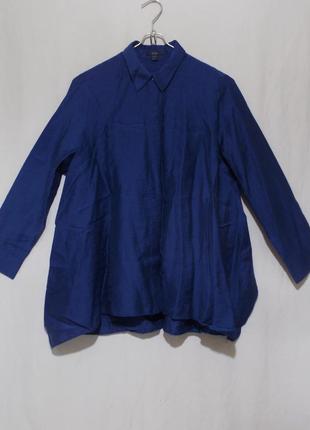 Блуза oversize синяя жатка lyocell 'cos' 44р