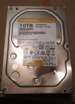 Не рабочий жёсткий диск 10 tb.