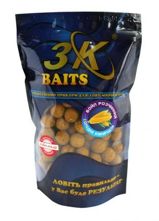 Бойлы 3KBaits растворимые пылящие сладкая кукуруза 16мм 400г (...