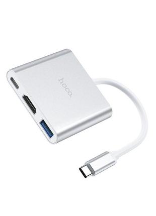 USB-хаб Hoco HB14 Easy use Type-C adapter(Type-C to USB3.0+HDM...
