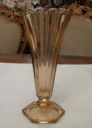Антикварная ваза цветное стекло ссср 1920 - 30 годов №2