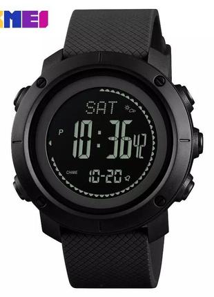 Спортивные мужские часы Skmei 1427BK Black + Compass водостойк...