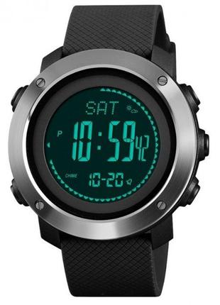 Спортивные мужские часы Skmei 1418BK Black + Compass водостойк...
