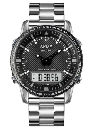 Спортивные мужские часы Skmei 1898SIWT Silver-White водостойки...