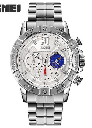 Спортивные мужские часы Skmei 9235SISI Silver-Silver водостойк...