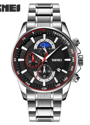 Спортивные мужские часы Skmei 9250SIBK Silver-Black водостойки...