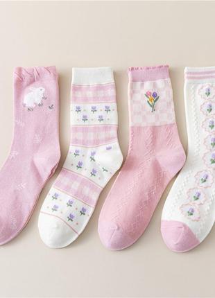 Комплект 4 пар носков женские носки жіночі шкарпетки 178