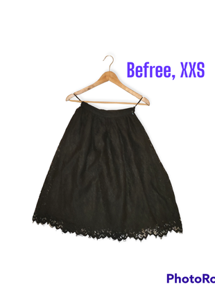 Шикарная черная юбка с кружевом