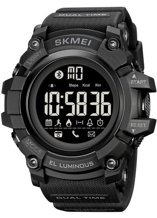 Спортивные мужские часы Skmei 2053BK Black Bluetooth водостойк...
