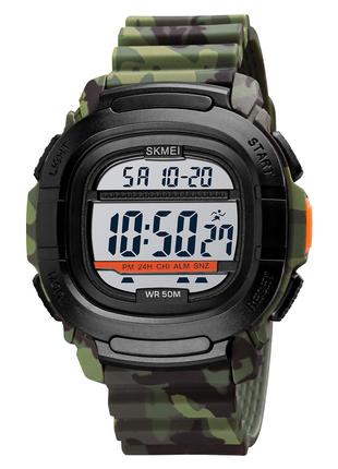 Спортивные мужские часы Skmei 1657CMGN Army-Green Camouflage в...