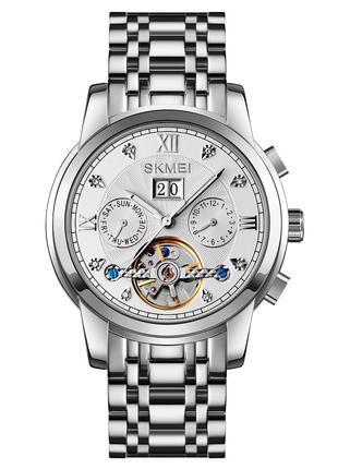 Спортивные мужские часы Skmei M029SISI Silver-Silver водостойк...