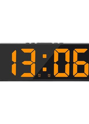 Цифровий світлодіодний настільний годинник Fying DS-6628, 2 бу...