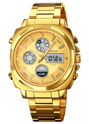 Спортивные мужские часы Skmei 1673GDGD Gold-Gold водостойкие н...