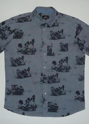 Рубашка  alpinestars cotton с принтом мото (m) оригинал