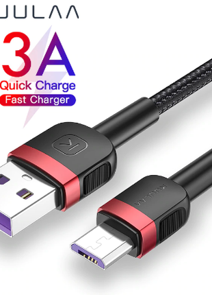 KUULAA С207 Micro USB Nylon кабель 5V/3A 1 м