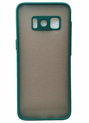 Матовый противоударный чехол для Samsung Galaxy S8 зеленый защ...
