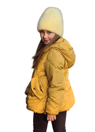 Стильна об'ємна дитяча демісезонна курточка zara на 8-9 років