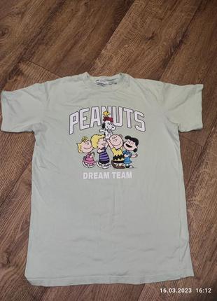 Peanuts футболка от h&m на 10-12 лет