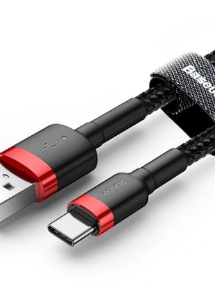 Baseus USB Type-C кабель быстрой зарядки QC 3.0 5V/3A LED 0,5м!