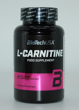 Л-карнитин, l-carnitine, 1000 mg, 30 таблеток