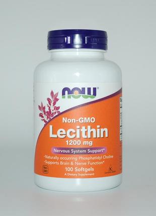 Лецитин, now foods, 1200 мг, 100 капсул