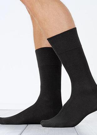 Чоловічі бавовняні шкарпетки, носки, 43-46, чорні, livergy