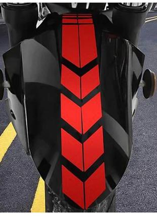 Світловідбиваюча наклейка на крило мотоцикла Червона