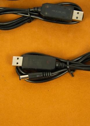 Кабель преобразователь с USB 5V на штекер 5.5мм 9V