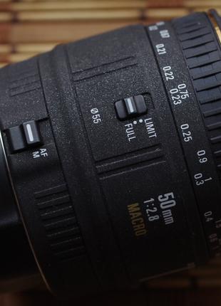 Макро объектив EX Sigma AF 50mm 2.8 macro для Canon как ручной